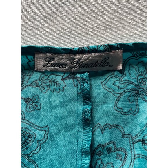 Linea Donatella Womens Sleeveless Satin Chemise Nightgown With Lace Trim & Flora - Picture 5 of 7